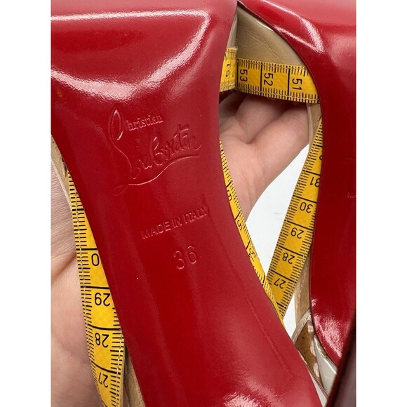 Christian Louboutin Multicolor Tape Trimmed PVC Metri Pumps Size EU 36 6 - Picture 9 of 11